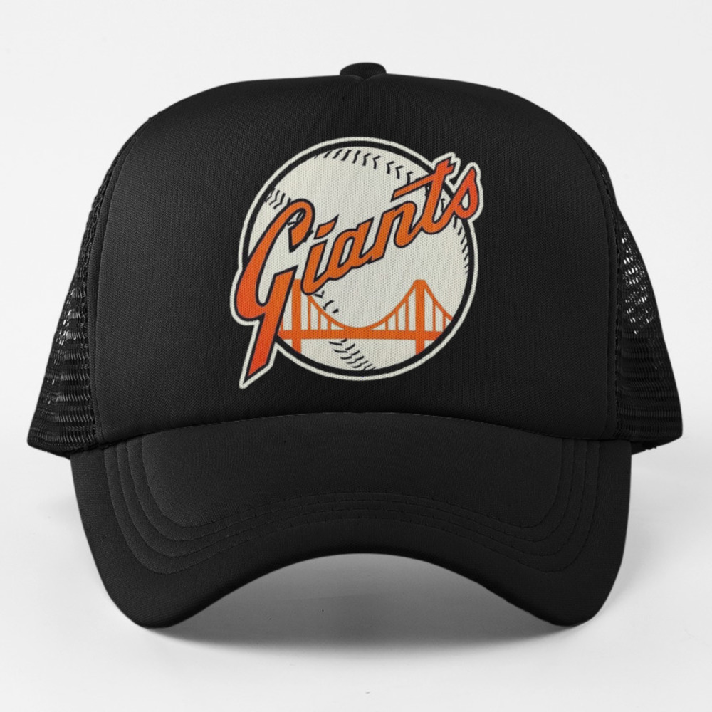 NEW San Francisco Giants x The City Foam Trucker Mesh Snapback Hat BLACK
